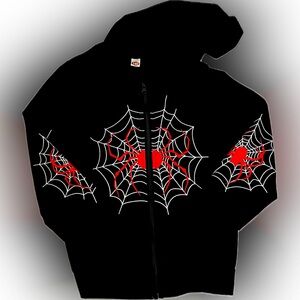 SPIDER MAN | boys jacket | 8-9 | 140 | black/ red | stretchy